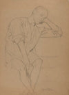 Man Sitting in a Shirt, with the Head Resting on the Hand (1880 - 1890)