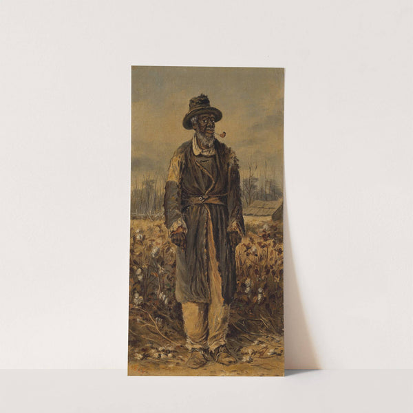 Man Smoking Pipe in Cotton Field by William Aiken Walker