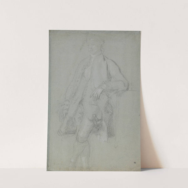 Man Standing, Leaning on Left Elbow, Full-Length by Allan Ramsay