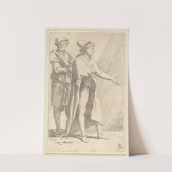 Man Striding Followed by a Retainer by Salvator Rosa