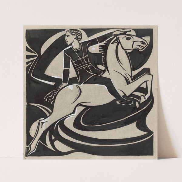 Man te paard (1878 - 1938) by Richard Nicolaüs Roland Holst