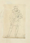 Man wearing hat, doublet and breeches