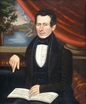 Man with a Tune Book; Possibly Mr. Cook (c. 1838)