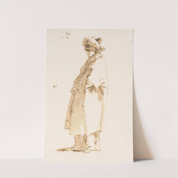 Man with an Elaborate Headdress, Facing Left (ca. 1755–60) by Giovanni Domenico Tiepolo