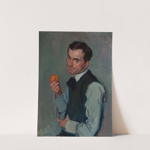 Man with an orange (1914) by Stanisław Lentz