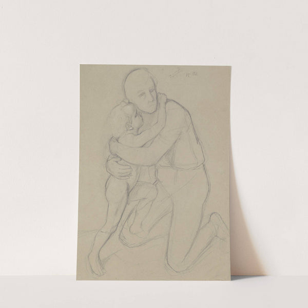 Man with child by Jakob Becker