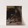 Man with his Dog before a Hearth by Benjamin West Clinedinst