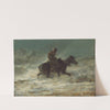 Man with Lance Riding through the Snow (c. 1880) by Adolf Schreyer