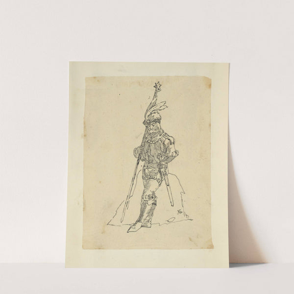 Man with sword and spear topped with a star by Stewart Watson
