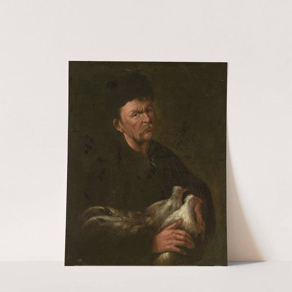 Man with two birds by Slikar Almanach