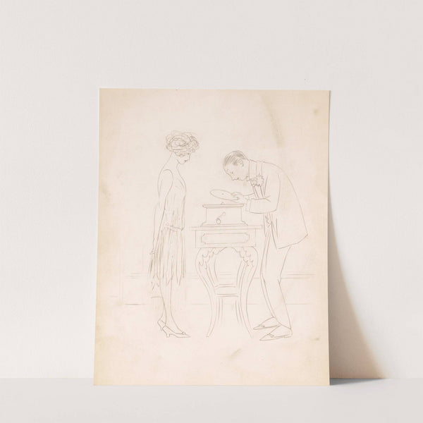 Man, woman, and phonograph by Oliver Herford