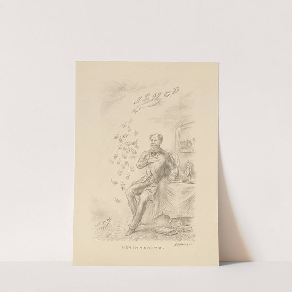 Man zit aan tafel terwijl rozen worden gestrooid (1889) by Alexander Ver Huell