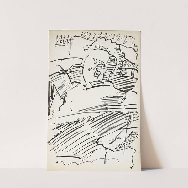 Man zittend met zijn hand achter het hoofd by Reijer Stolk