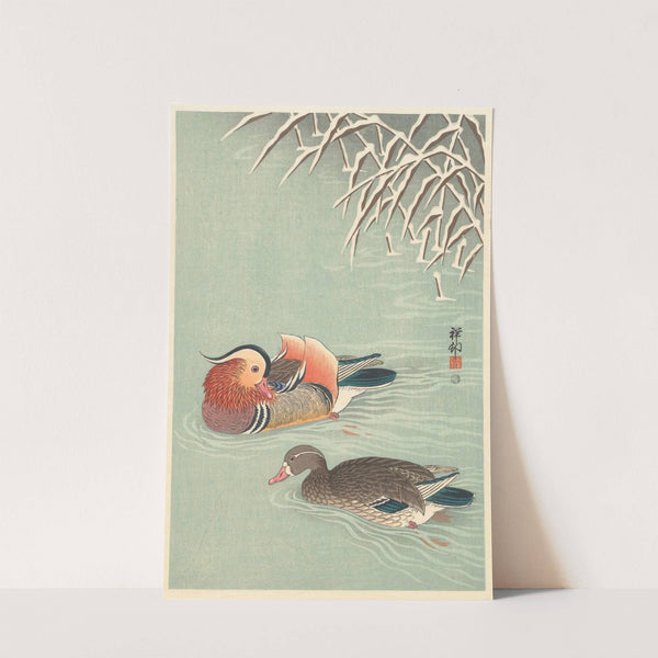 Mandarin ducks by Ohara Koson
