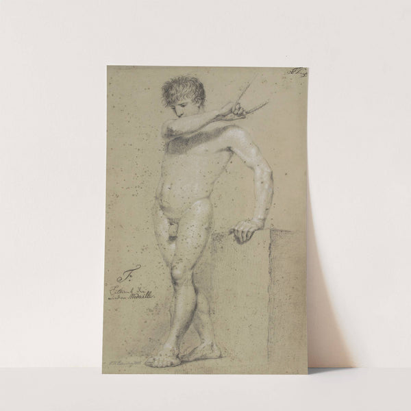 Mandlig stående model, profil til venstre (1805) by Christoffer Wilhelm Eckersberg