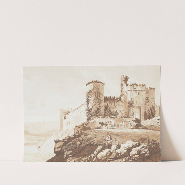 Manerbawr Castle in Pembrokeshire by Paul Sandby