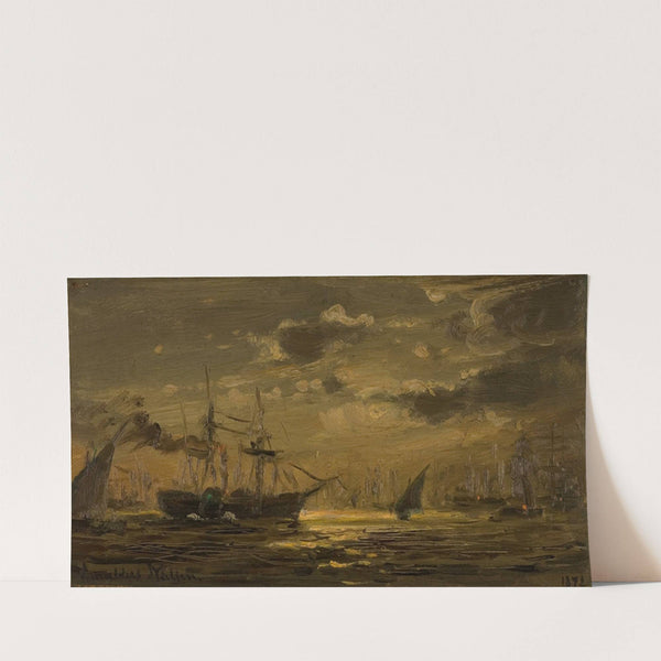 Måneskinn, Cadix red (1872) by Amaldus Nielsen