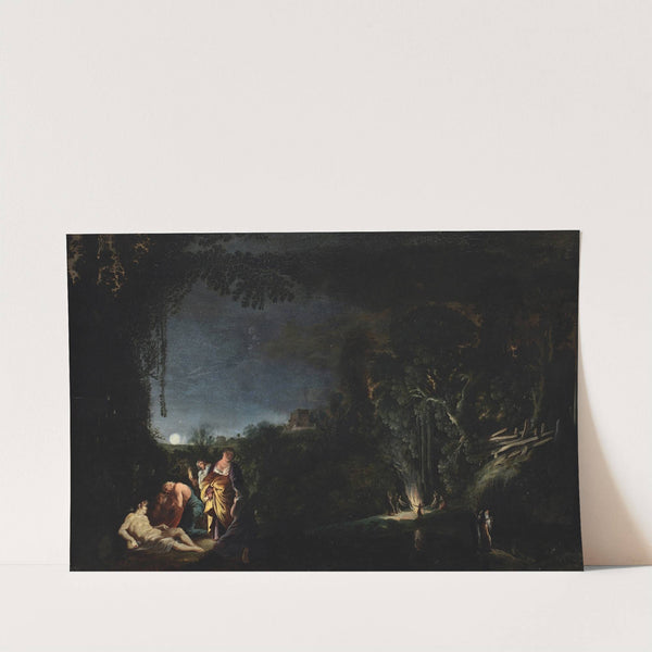 Måneskinslandskab med mytologisk motiv (1622 - 1626) by Moyses van Uyttenbroek