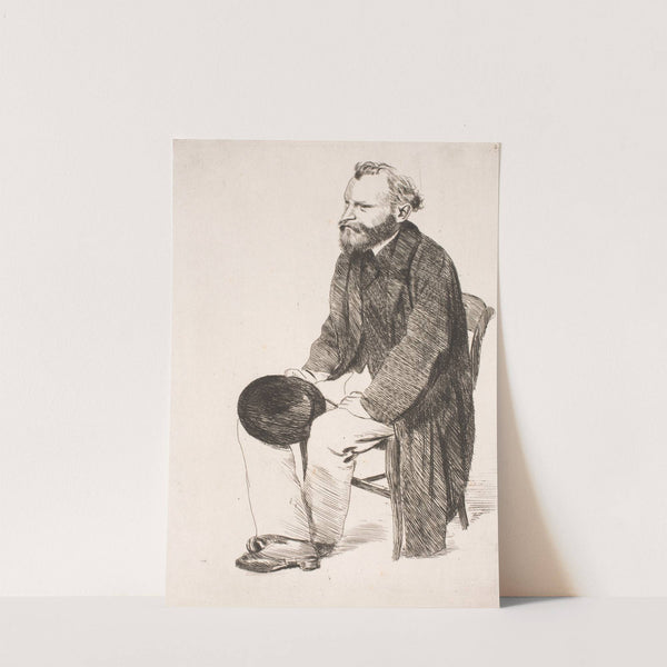 Manet seated. Turned to the left (1864) by Edgar Degas