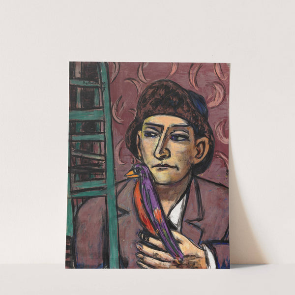 Mann mit Vogel (1950) by Max Beckmann