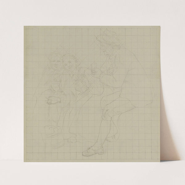 Mann og to kvinner i samtale (1869) by Adolph Tidemand