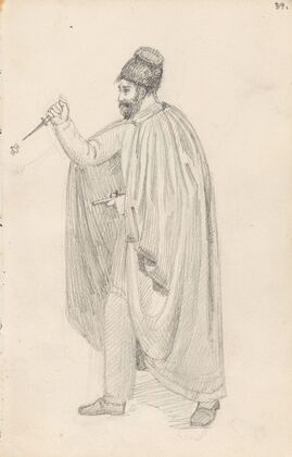 Mann som jager en flue med kniv (1835)