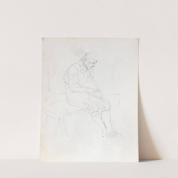 Mann som spikker (1848) by Adolph Tidemand