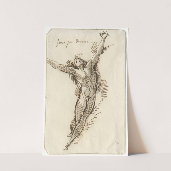 Mannelijk naakt m. gespreide armen (Christus gekruisigd) by David Humbert de Superville