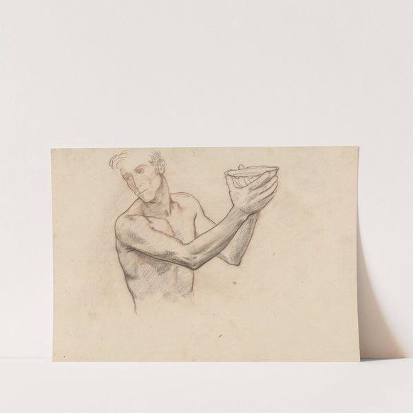 Mannelijk naakt met schaal, ten halven lijve by Richard Nicolaüs Roland Holst