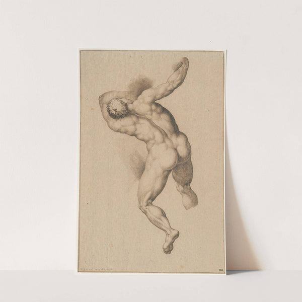 Mannelijke rugfiguur: detail v.h. ‘Laatste Oordeel’ by David Humbert de Superville