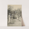 Mannen en vrouwen spelen croquet by Anna Maria Kruijff