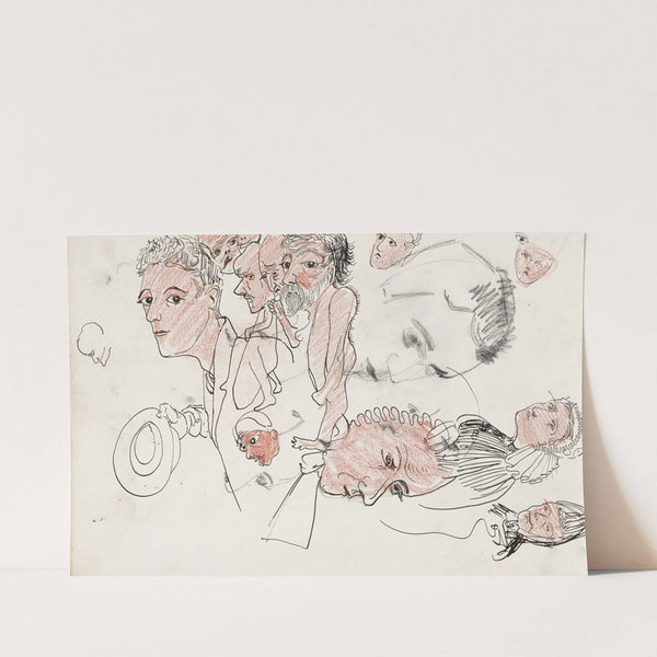 Mannen- en vrouwenkoppen (1895) by Carel Adolph Lion Cachet