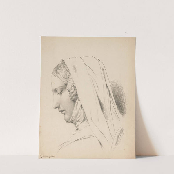 Mannenkop by August Allebé