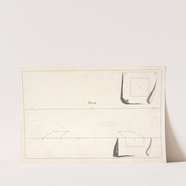 Manner of delineating a square in perspective. by Andrea Pozzo