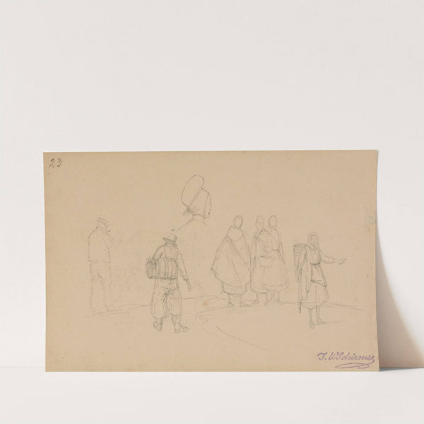Männer und Frauen (Scheveningen), fol. 23 by Johann Wilhelm Schirmer