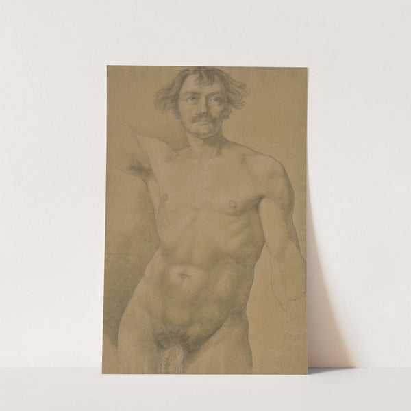 Männlicher Akt, Kniestück en face by Eugen Eduard Schäffer