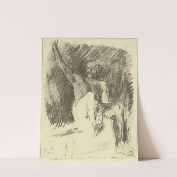 Männlicher Akt (Studie zur Gigantenschlacht) by Wilhelm Trübner