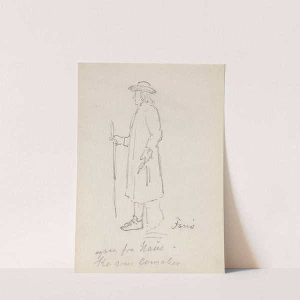 Mannsfigur i drakt fra Fanø (1867 - 1873) by Adolph Tidemand