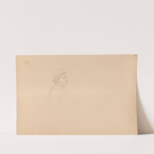 Mannsfigur i profil by Adolph Tidemand