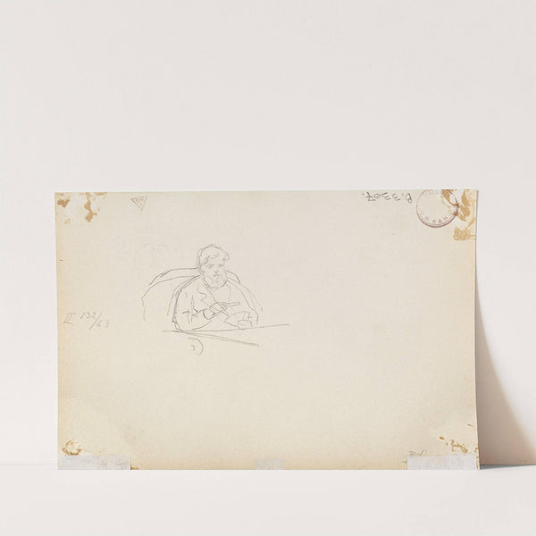 Mannsfigur som spiller kort by Christian Krohg