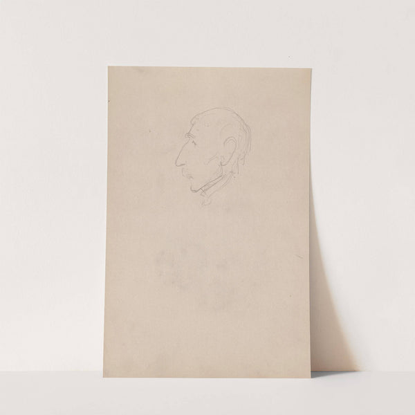 Mannshode i profil (1855 - 1857) by Adolph Tidemand