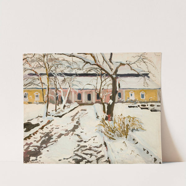 Manor-House at Modlnica in Winter by Stanisław Kamocki