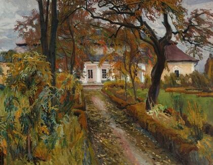 Manor house in autumn