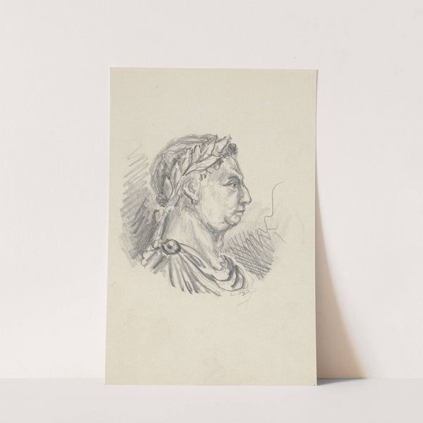 Man's head in a laurel wreath by Stanisław Wyspiański