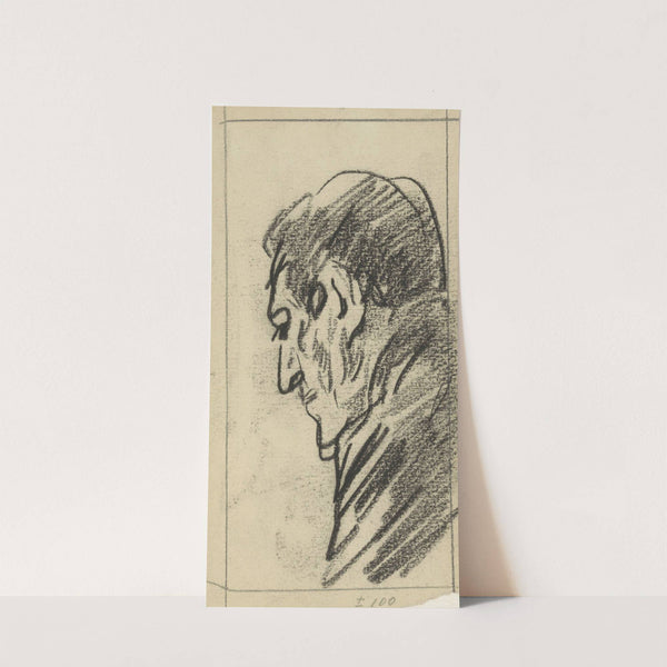 Manskop, naar links by Jan Veth