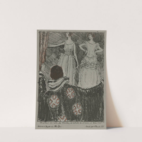 Manteau du soir, de Worth; et robes de dîners, de Doeuillet (1921) by Porter Woodruff