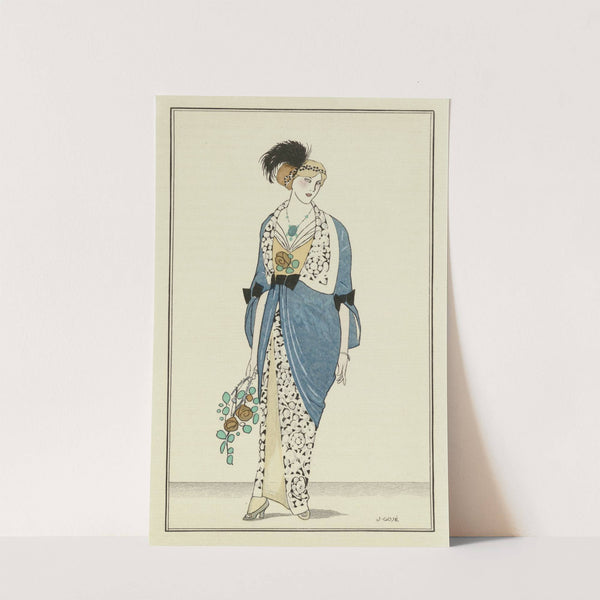 Manteau du soir en Satin bleu by Francisco Javier Gosé
