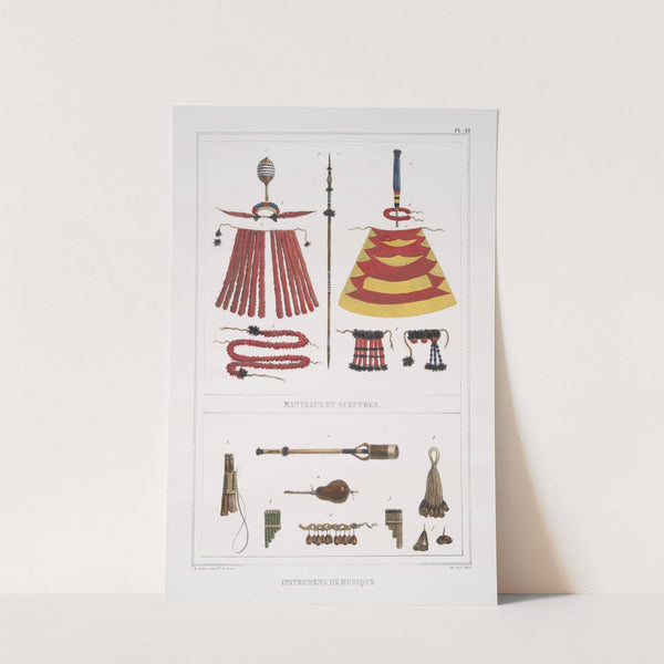 Manteaux et sceptres; Instruments de musique (1834 - 1839) by Jean Baptiste Debret