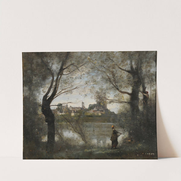 Mantes (le soir) by Jean-Baptiste-Camille Corot