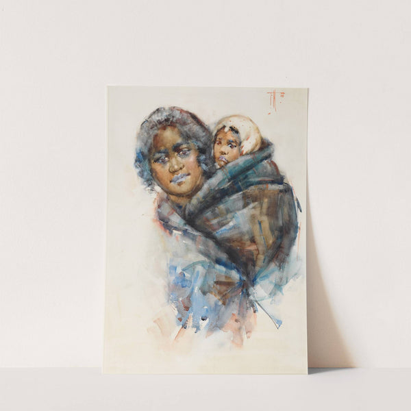 Maori woman and child by Frances Hodgkins